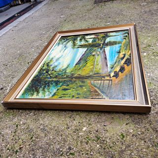 Hermoso Cuadro Pintado al Óleo - Paisaje