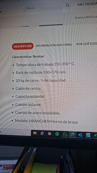 Horno de brasa hostelcom