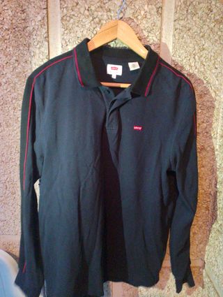 Polo manga larga Levis azul vintage