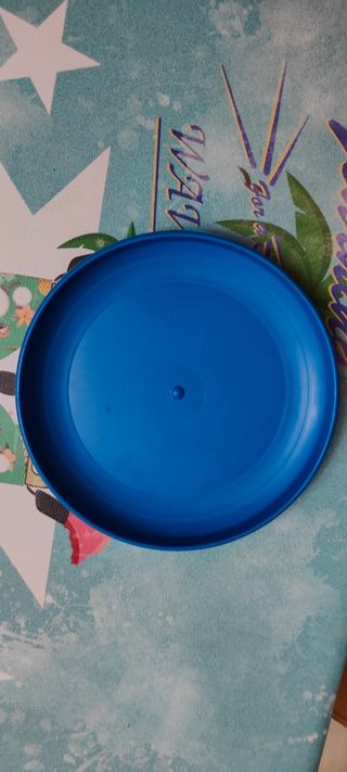Fresbee in plastica blu