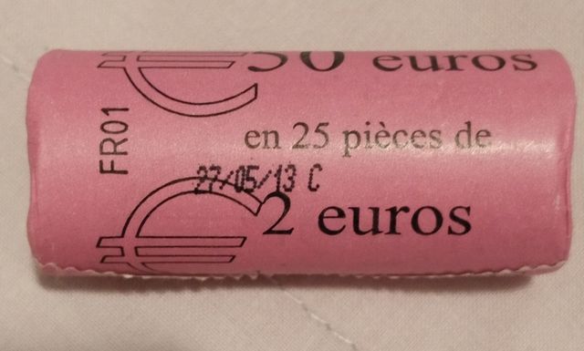 Rollo cartucho 25x2€ Mónaco 2013 ONU