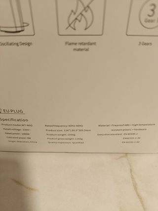 Calefactor portátil oficina