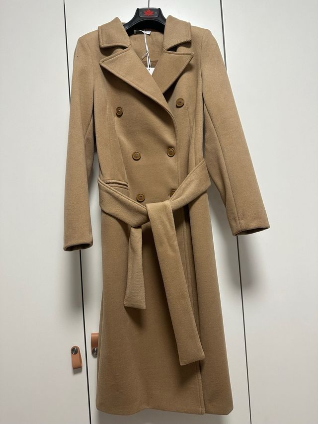 Cappotto Smiling London donna M cammello cipria