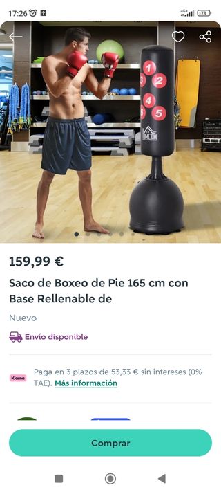 Saco de boxeo de pie lions