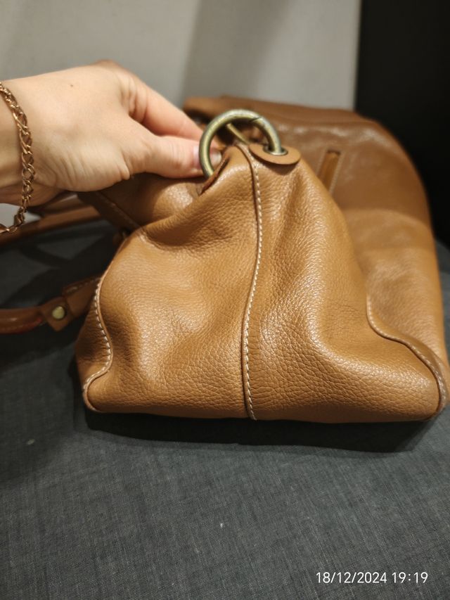 Bolso de piel auténtica