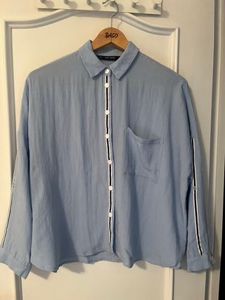 Camisa azul Zara