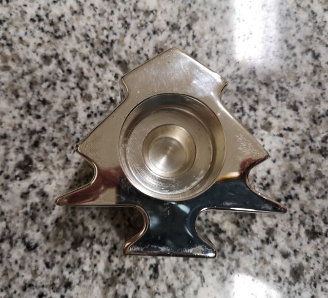 3 posavelas navideñas con baño de plata La Caixa