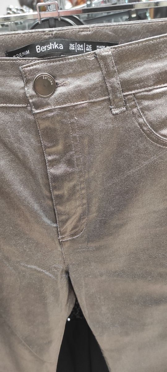 Calças prateadas Tamanho 36