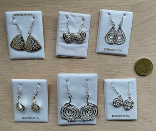 Pendientes chapados en plata vintage