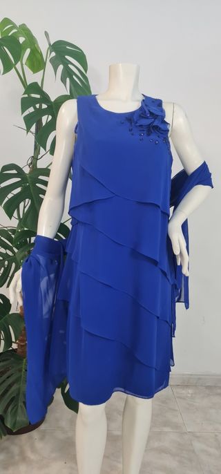 Vestido de fiesta azul royal