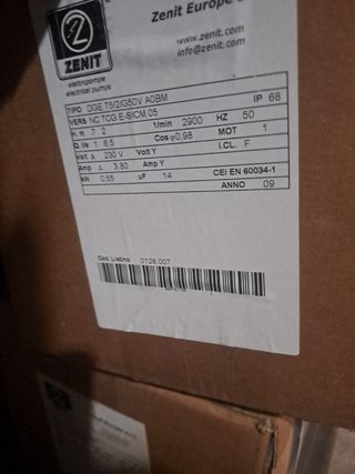 Pompa in ghisa nuova