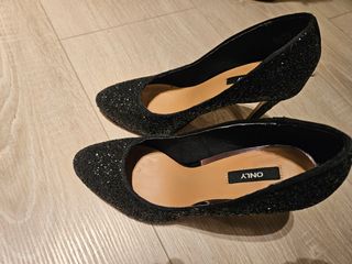 Zapato tacón mujer salón negro T38 Only