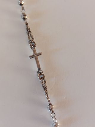 Pulsera rosario plata de Ley