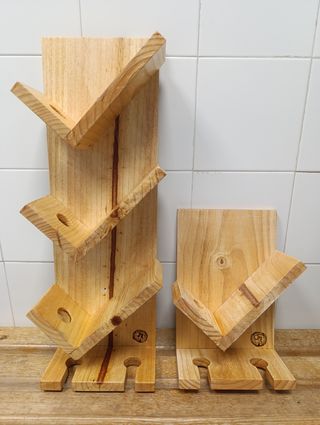 Botellero rústico para 1 botella