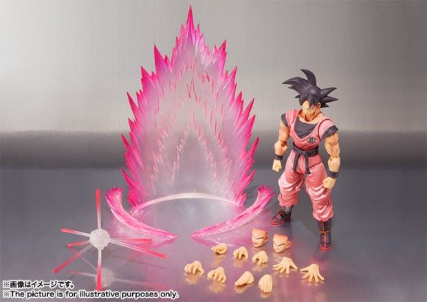 Figura con tecnica dell'aura rossa di Dragon Ball Goku Kaito