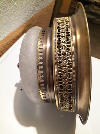 Plafón techo en madera y cristal grabado