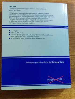 Dizionario inglese /italiano /inglese