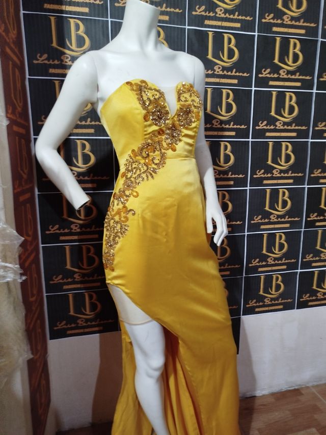 Vestido amarillo gala fiesta gitanas