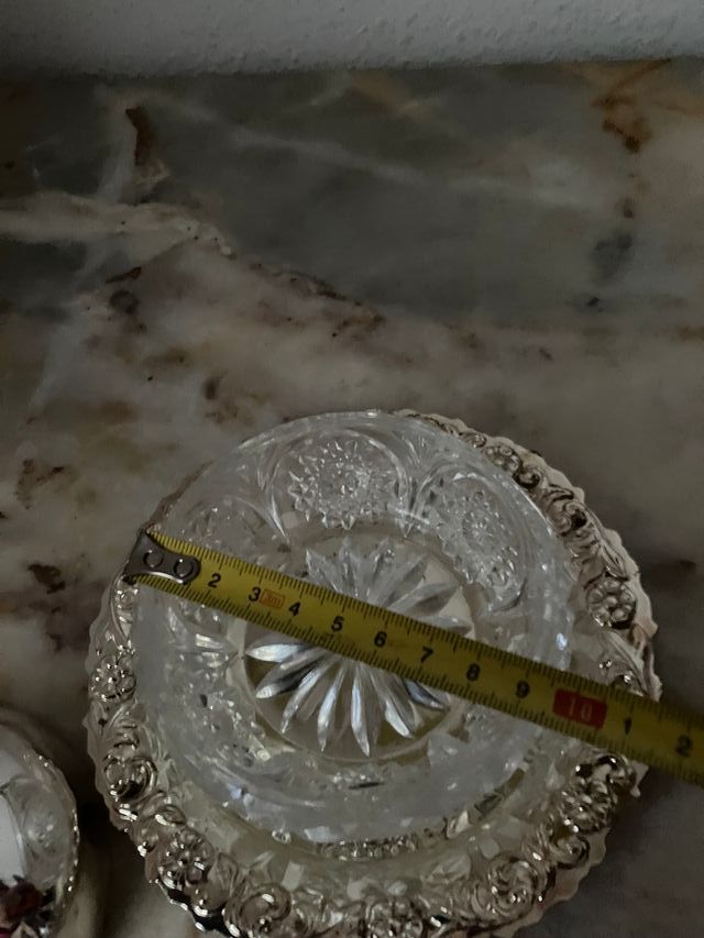 Azucarero cristal forma manzana