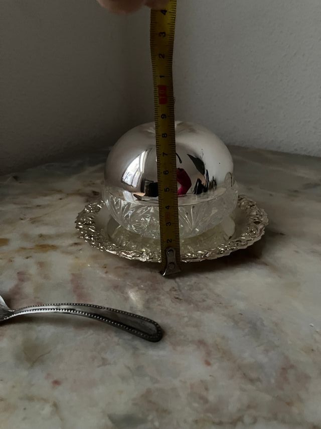 Azucarero cristal forma manzana