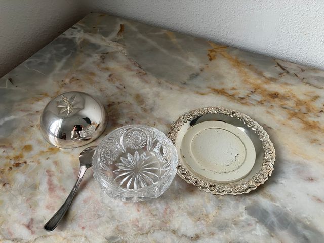 Azucarero cristal forma manzana