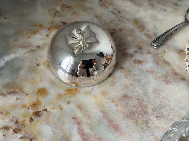 Azucarero cristal forma manzana