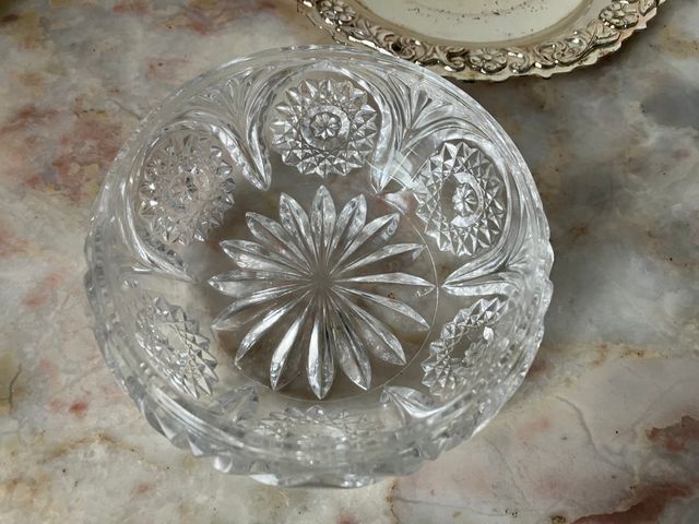 Azucarero cristal forma manzana