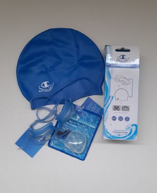 Occhialini cuffia e stringinaso per nuoto Champion