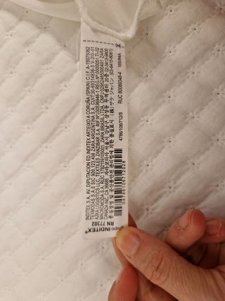 Vestido Bordados blanco Zara S