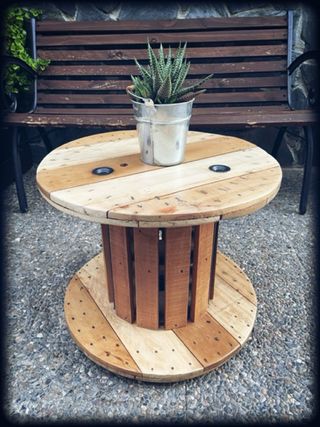 MESAS BOBINAS CARRETE MADERA CABLE CHILLPALET