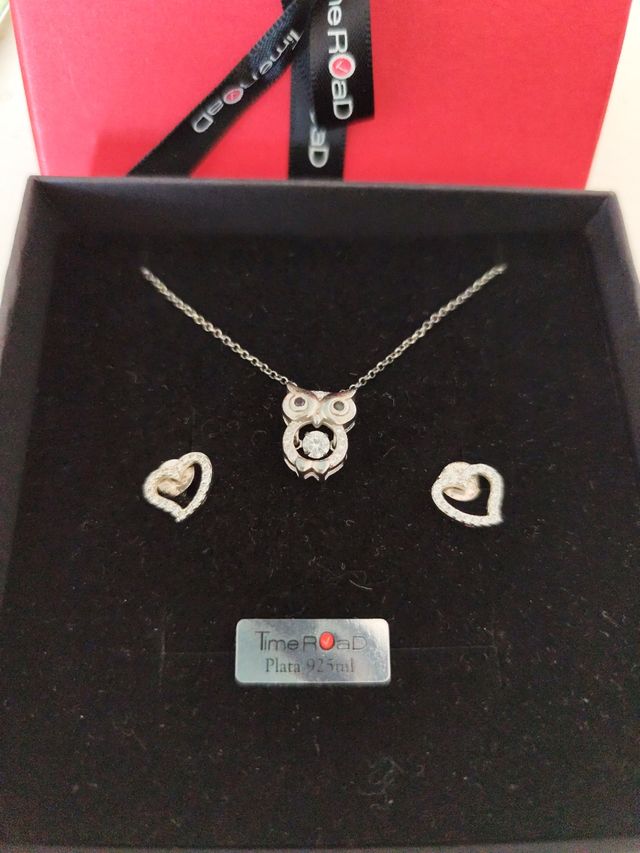 Collar y pendientes plata