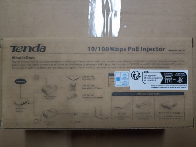 POE Injector TENDA POE15F