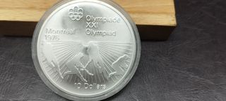 MONEDA SE PLATA CANADA 1976 OLIMPIADAS 76 JOQUEY P