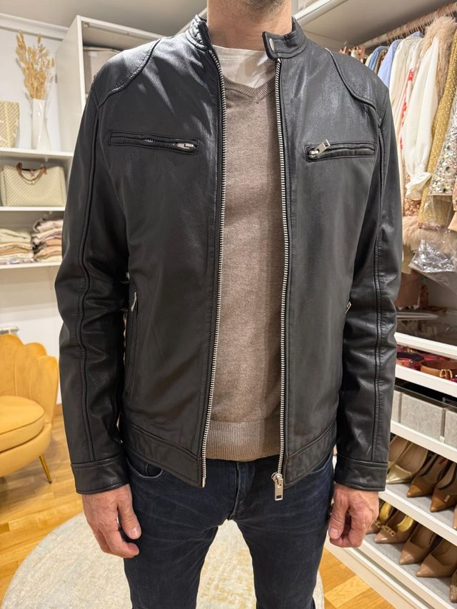 Cazadora de piel Jack and Jones 