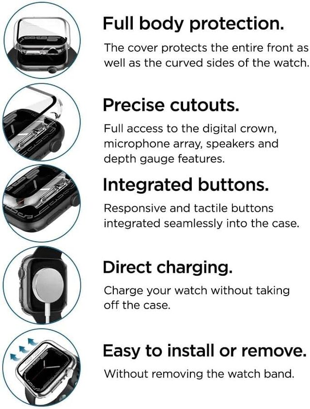 Protector Apple Watch SE 44mm Carcasa completa