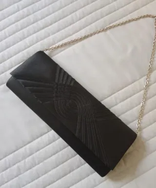 Bolso/cartera de mano raso negra