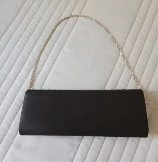 Bolso/cartera de mano raso negra