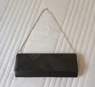 Bolso/cartera de mano raso negra