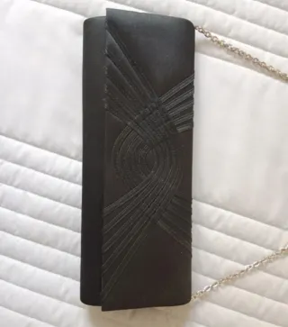 Bolso/cartera de mano raso negra