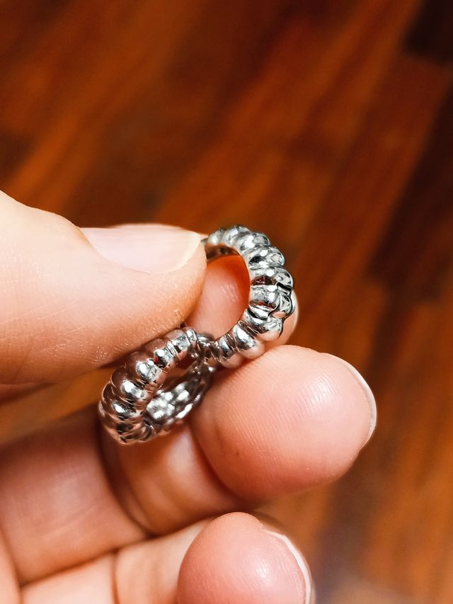 Pendientes (5 € cada par) de acero quirúrgico