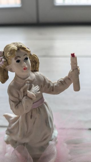 Statuina Comunione/Cresima torta vintage
