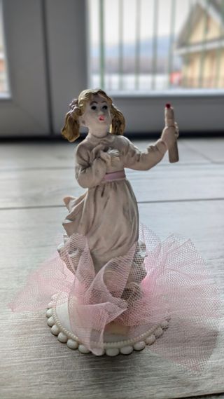 Statuina Comunione/Cresima torta vintage