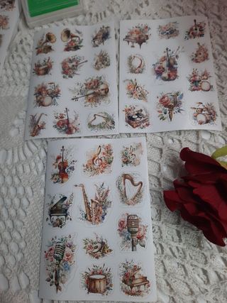 33 stickers instrumentos musicais