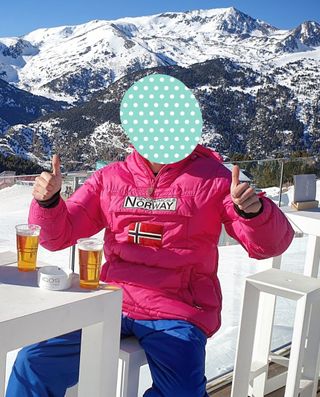 Cazadora rosa hombre Geographical talla XL
