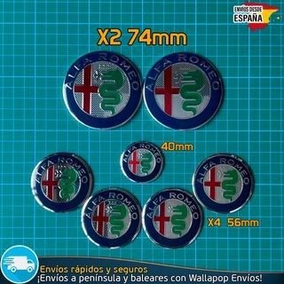 7 Emblemas Alfa Romeo Exterior, Volante y Llantas