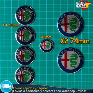 7 Emblemas Alfa Romeo Exterior, Volante y Llantas