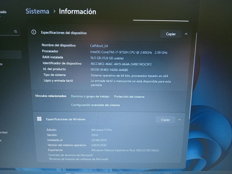 Portátil gamer HP Pavilion i7 9750 16GB 2 HD afbeelding 2