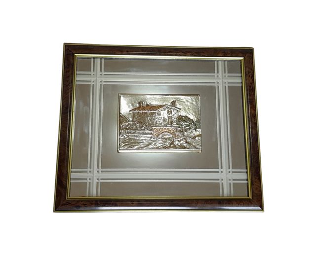 Cuadro paisaje en altorelieve.