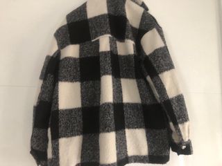 Abrigo cuadros de lana del Bershka