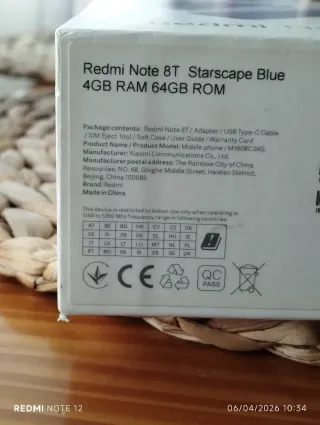XIAOMI. REDMI NOTE 8T.